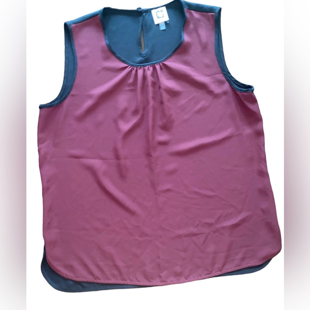 Ann Klein - Burgundy Dress Top - Size 14